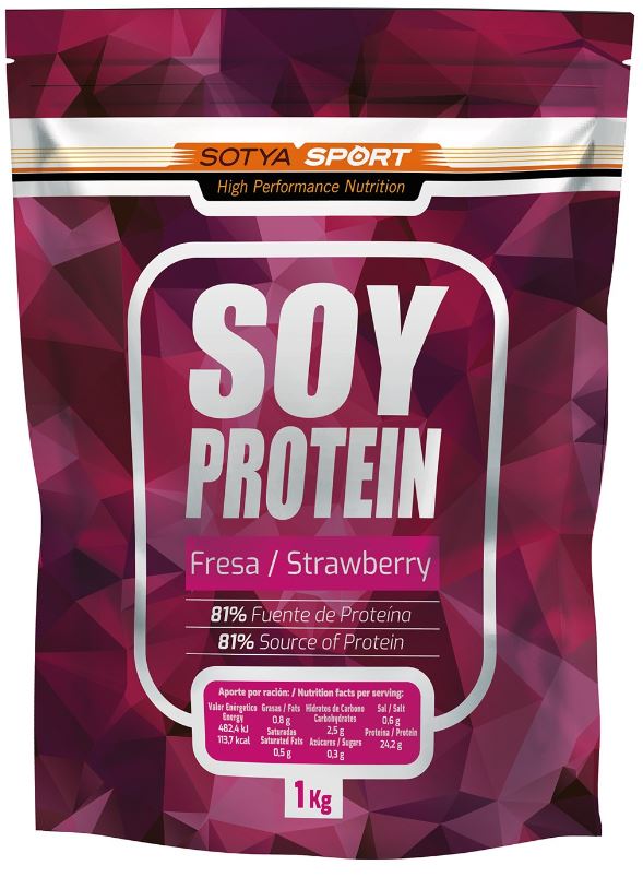 Soy Protein 81% Fresa o Vainilla - Fuente de Proteína Vegetal - 1 kg