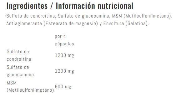 GLUCOSAMINE CHONDROITINE + MSM 120 caps