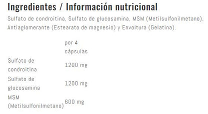 GLUCOSAMINE CHONDROITINE + MSM 120 caps