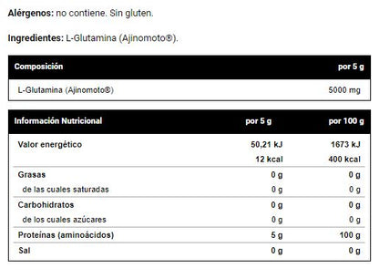 Glutamina 5000 Powder Neutro - 500 g