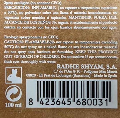 AMBIENTADOR FLOR DE AZAHAR LÍQUIDO NATURAL  – RADHE SHYAM - 100 ml