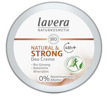 Desodorante Crema 48h + Strong & Natural de Lavera: Frescura y Protección de Larga Duración