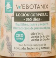 Loción Corporal CBD 365 días Bio de WeBotanix 250 ml