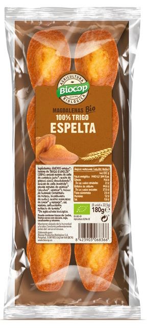 Magdalenas de Trigo Espelta 100% Biocop - 180g