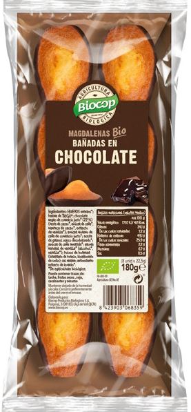 Magdalenas Bañadas con Chocolate Negro - 180g