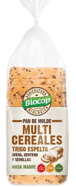 Pan de Molde de Trigo Espelta Multicereales Biocop 400g