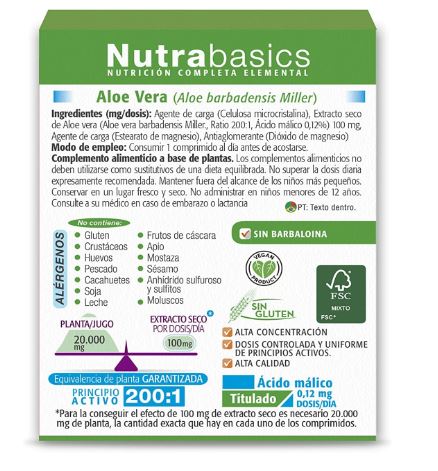 ALOE VERA 60 comp NUTRABASICOS