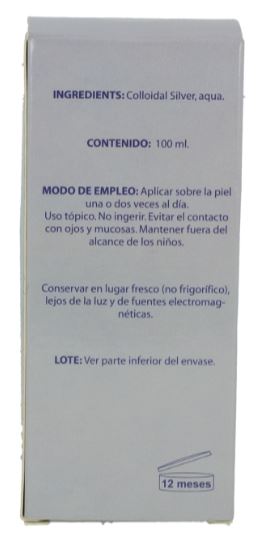 Argencol Tópico Plata Coloidal 5ppm 100 ml - Equisalud