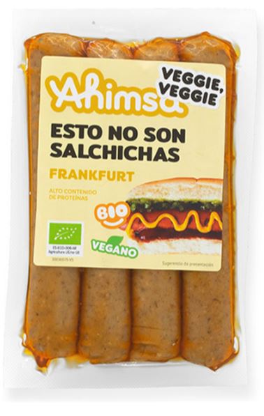 Salchichas Veganas BIO Estilo Frankfurt de Ahimsa (230g)