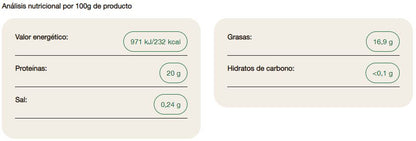 Filetes de salmón en aceite de oliva virgen extra biológico - 195 g