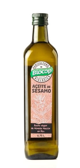 Aceite de Sésamo Biocop 750 ml - Prensado en Frío, Rico en Ácidos Oleico y Linoleico