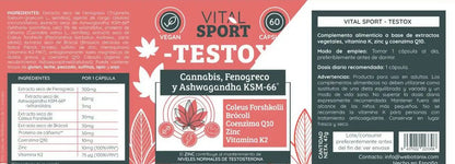 TESTOX - Vital Sport - WeBotanix 60 Cápsulas Veganas