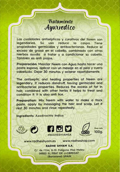 Neem Tratamiento Capilar Natural Ayurvédico