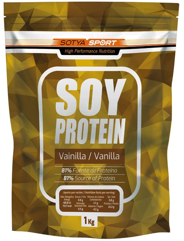 Soy Protein 81% Fresa o Vainilla - Fuente de Proteína Vegetal - 1 kg