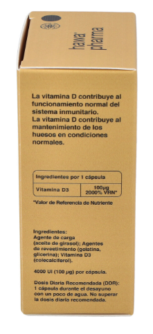 HAWA VITAMINA D3 4000UI 60 caps