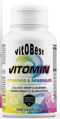 Vitomin de Vitobest® - Complejo de Vitaminas y Minerales Formatos de 30 caps y 100 caps